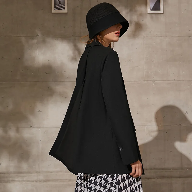 

Amii Minimalism Spring Causal Blazer Women Fashion Solid Lapel Single Breasted Suit Female Offical Lady Women's Jacket 12120001