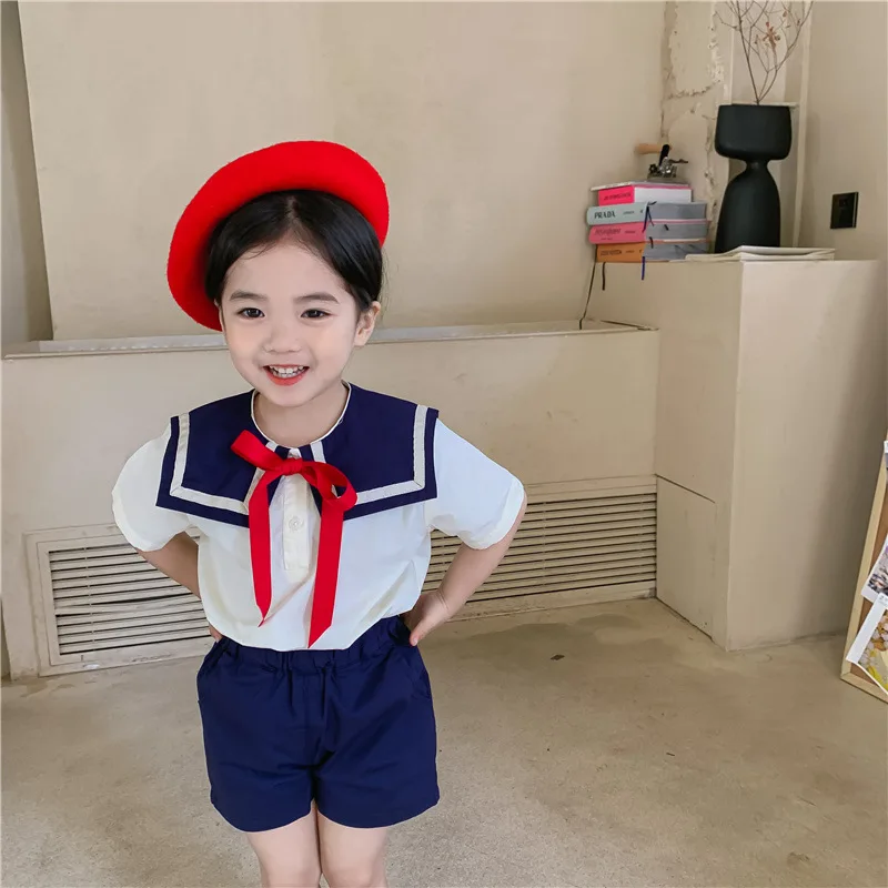 

2021 Baby Girls Outfits Children Muslin Clothes Child Matching Clothes Sets for Little Boys Girls Summer Tracksuit Kids Suits