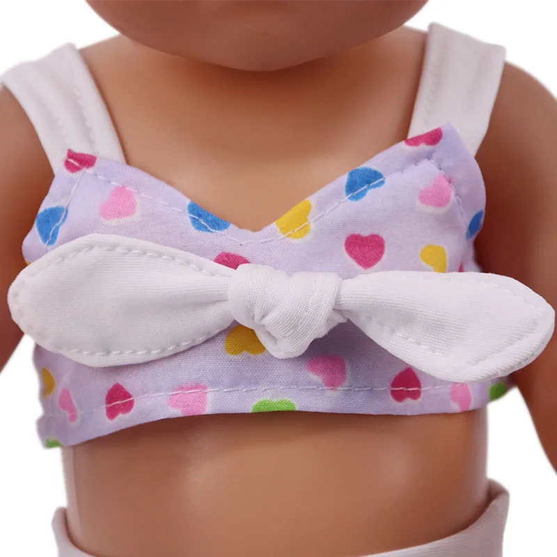 LUCKDOLL маленький свежий, милый купальник подходит 18 дюймов Американский 43cmBabyDoll одежда аксессуары, игрушки для девочек, поколение, подарок на день рождения