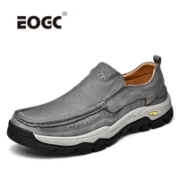 natural leather men shoes comfy slip on casual shoes flats breathable outdoor walking shoes men sapato masculino zapatos hombre