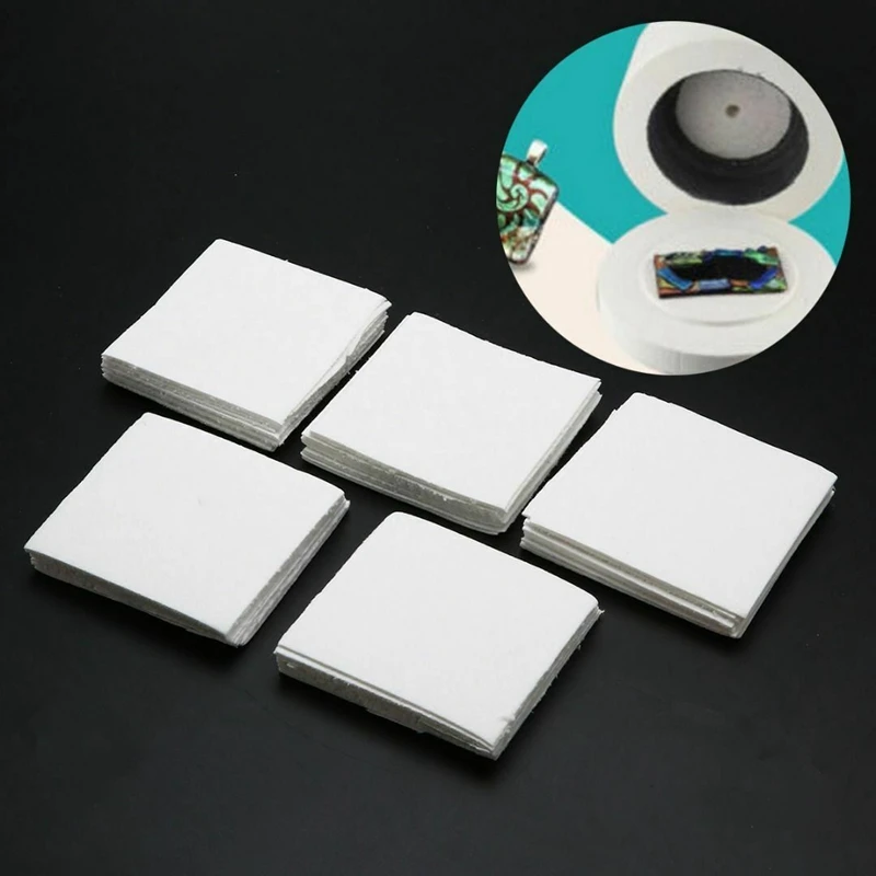 

50 Sheets Ceramic Fiber Square Microwave Kiln Glass Fusing Paper Household Tools