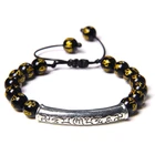 Браслет из натурального камня фэн-шуй, Шарм из шести слов, притчи, тибетские браслеты с бусинами, бусинами, молитвенным счастьем, буддистским богатством