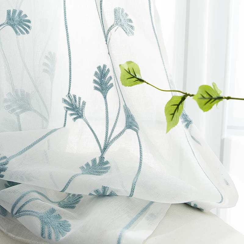 

Modern pastoral style suitable for living room bedroom balcony kitchen study children's room decorative curtains