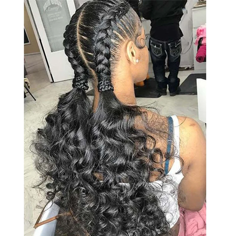 

Full Lace Human Hair Wigs Pre Plucked Baby Hair 30 Inch Loose Wave Glueless Transparent Full Lace Wig 250 Density You May Remy