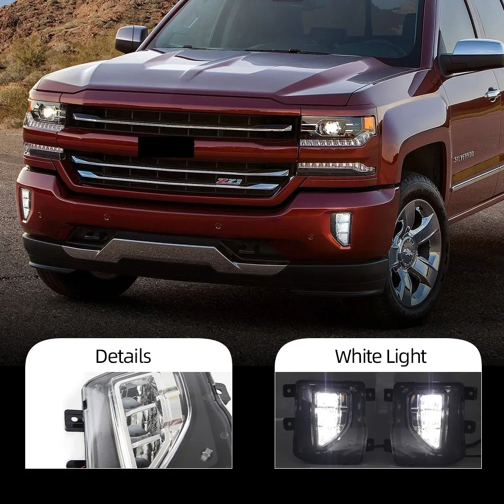 CSCSNL 2 шт. светодиодный Габаритные огни для chevrolet Silverado 1500 2016 2017 2018 DRL реле дневного