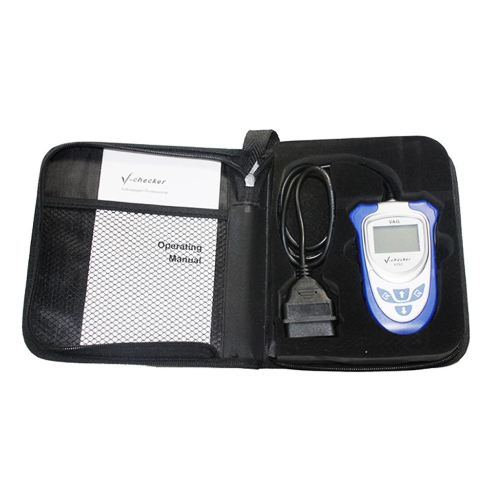 V-checker V202 VAG PRO Code Reader OBD2 Car Diagnostic Tools CAN BUS For VW/Seat/Skoda Audi Clear Fault Codes LCD Display |