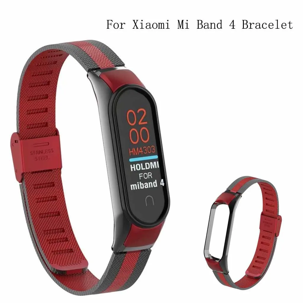 Браслет OMESHIN Mi Band 4 металлический Безвинтовой браслет из нержавеющей стали для