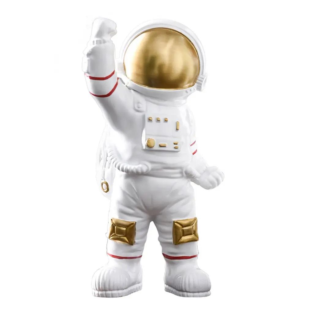 

Статуэтка астронавта из смолы, модный космический человек с Луной, скульптура, декоративный креативный подарок, миниатюры, статуи космонав...