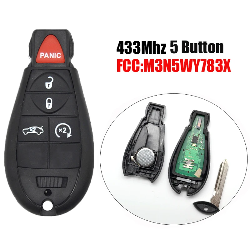 FN005 БЕСКЛЮЧЕВОЙ пульт дистанционного управления с 5 кнопками 434 МГц стандартный