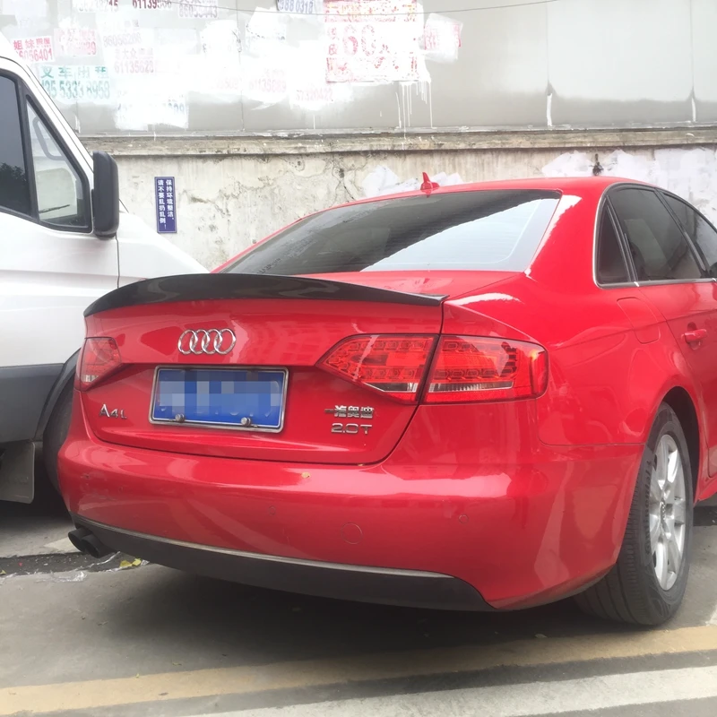 Декорированный спойлер для Audi A4 B8 B8.5 4 Двери Седан 2009 2012 2016 HK стиль высокое