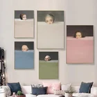 Картины в скандинавском стиле, креативные Портретные картины, настенное украшение, холст, художественные принты и Плакаты для гостиной, домашний декор