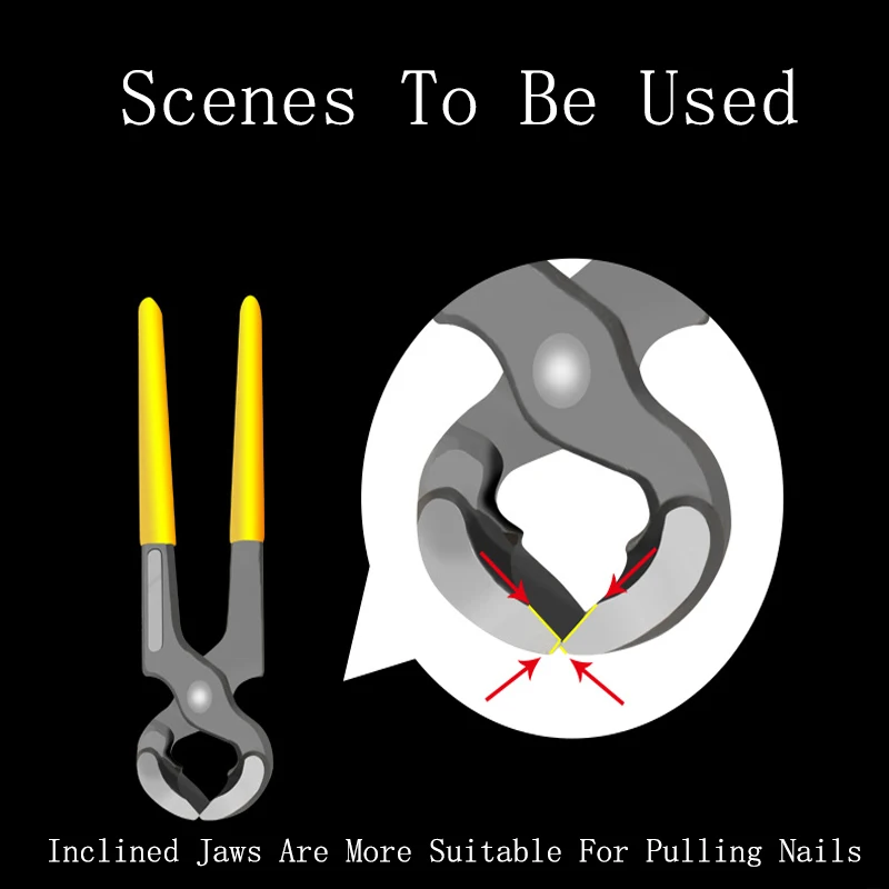 

Nutcracker 6/7/8inch Nail Remover Woodworking Nail Puller Shoe Repair Tool Top-Nose Pliers Flat-Nose Pliers Hardware Tools