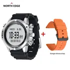 Цифровые мужские часы для дайвинга NORTH EDGE, часы для дайвинга с подводным плаванием NDL (без времени деко), 50 м, альтиметр, компас, спортивные часы для плавания на открытом воздухе