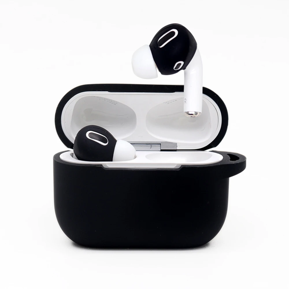2Pcs Earphone Case Cover For Airpods Pro Silicone Anti-Slip Soft Earbuds Eartips Cap Apple 3 Accessories | Электроника