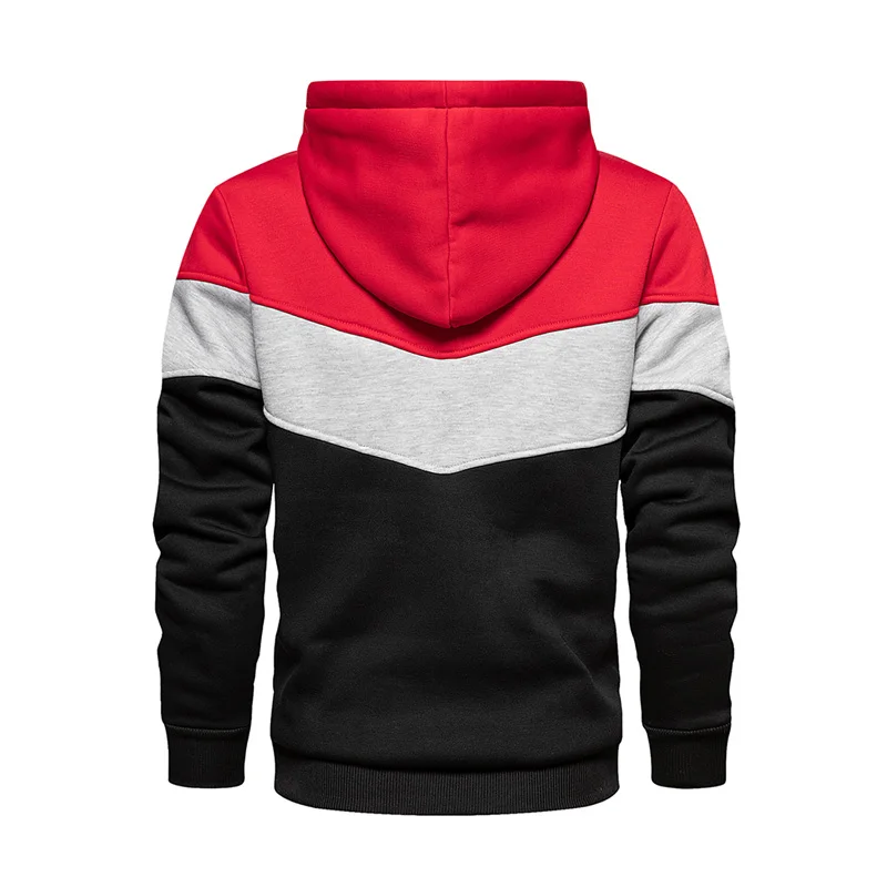 

2021 Men's Patchwork Sweatshirt Set Hoodie Loose Streetwear Autumn/Winter Fashion Jacket + Pants 2-Piece Set