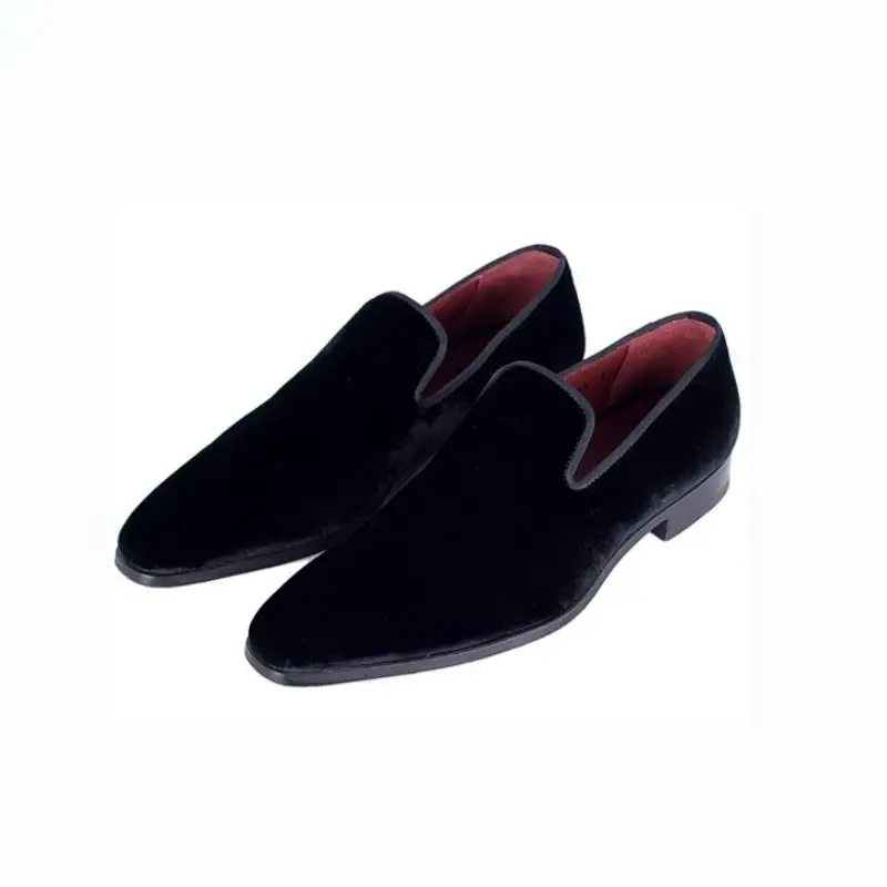 

New Men Spring and Autumn Fashion Black Suede Pointed Nose Cuff Low Heel Simple Classic Leisure Comfortable Lefu Shoes KG640