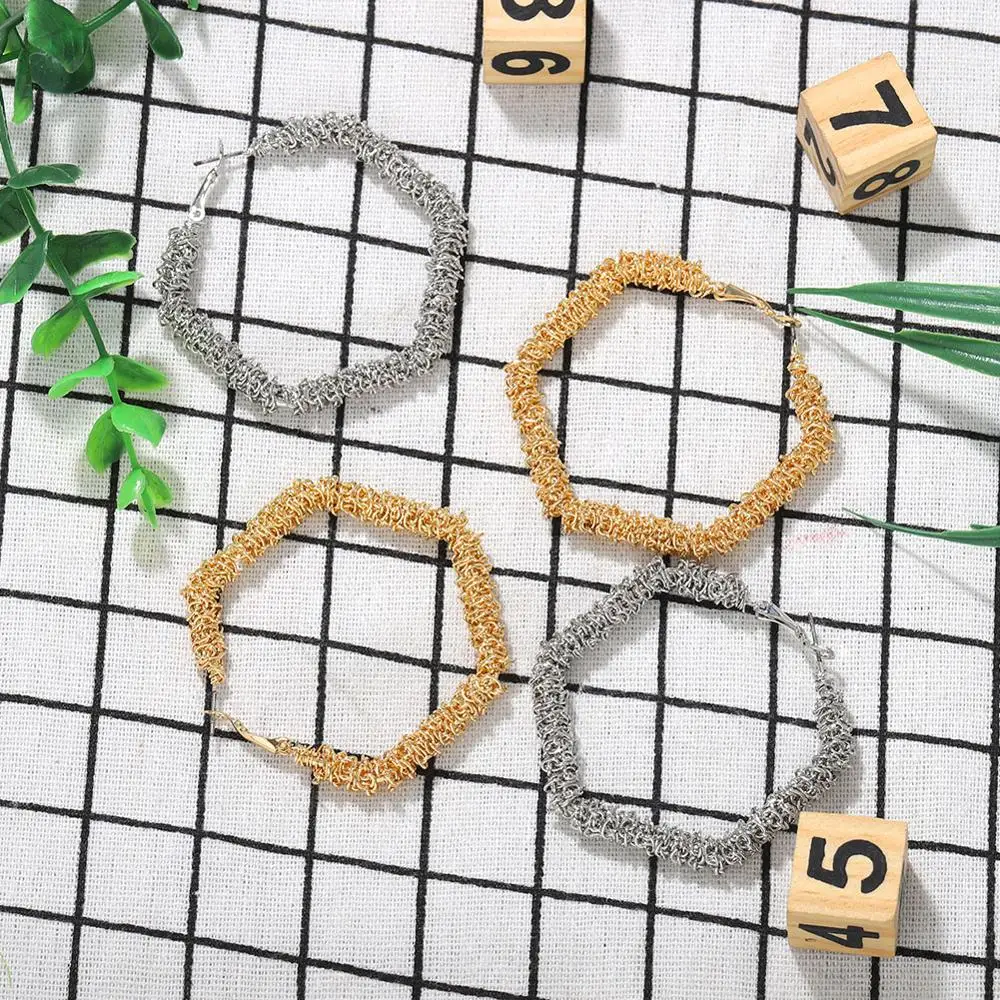 Dvacaman из полотого металла золота Цвет серьги-кольца цветок женские модные