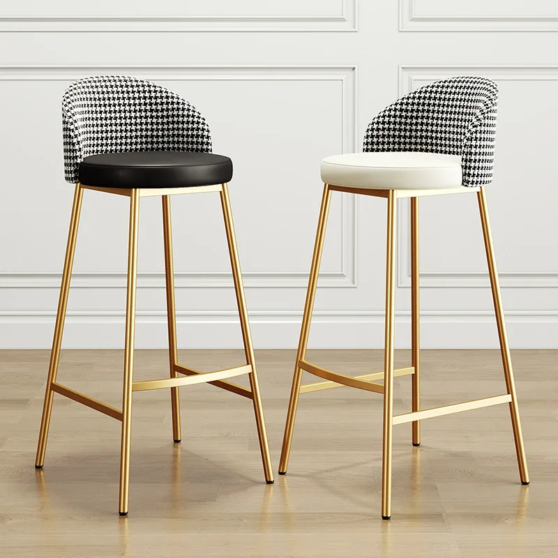 

2021 Design Unique European Dining Chair Party Metal Bar Dining Chairs Minimalist Iron High Poltrone Living Room Items OE50DC