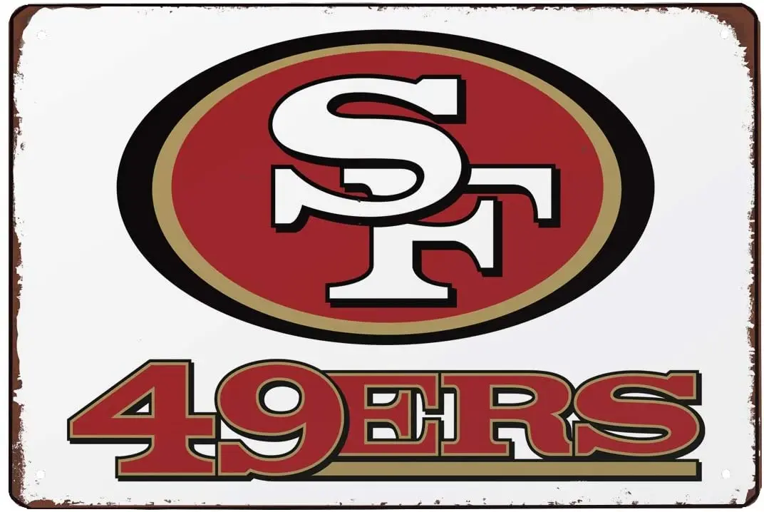 Sanfrancisco 49ers металлическая жестяная вывеска 20x30 см деревенская реклама настенное