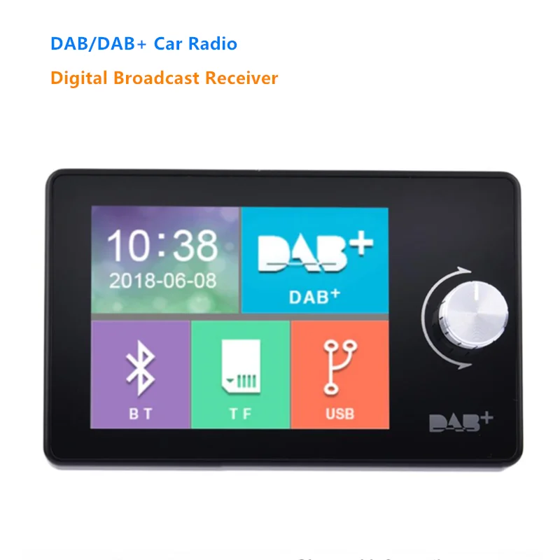 Цифровая трансляция DAB + автомобильный радиоприемник Выход Aux цветной экран Bluetooth