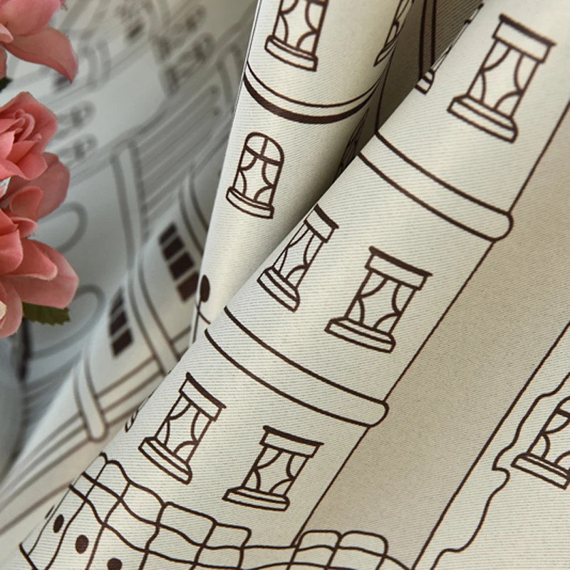 Шторы для спальни детской с графикой из мультиков морская принтом &quotзамок&quot