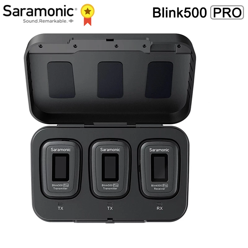 

Беспроводной петличный микрофон Saramonic Blink 500 Blink500 Pro B1 B2, двухканальный Студийный конденсаторный микрофон для интервью для телефонов DSLR