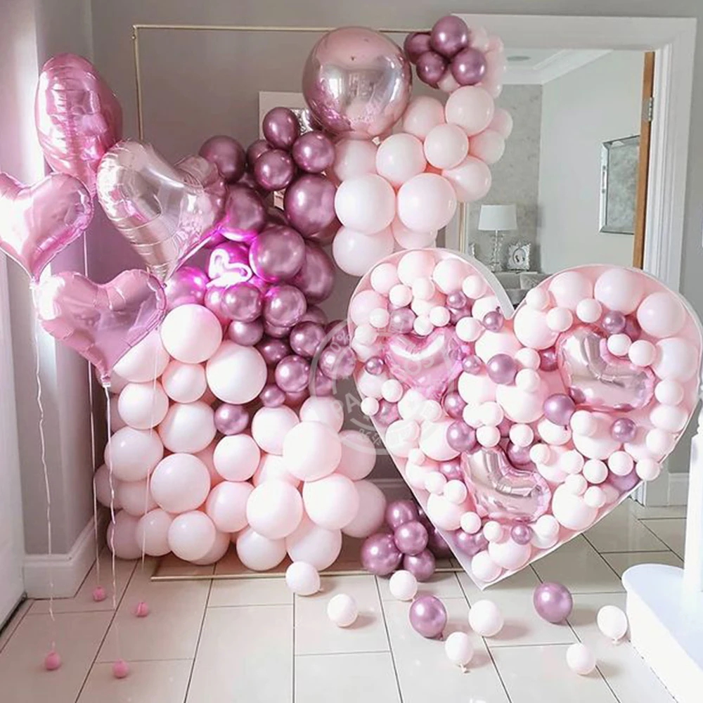 Большая мозаичная рамка для воздушных шаров сделай сам в виде сердца |