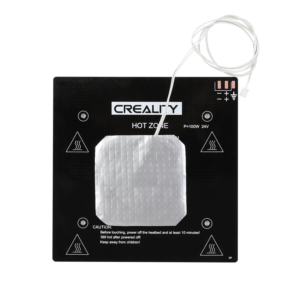 

Оригинальные детали для 3D принтера CREALITY 3D, Полный Собранный комплект Hotbed 24 в 100 Вт с кабелем Heatbed, размер 165*165*3 мм