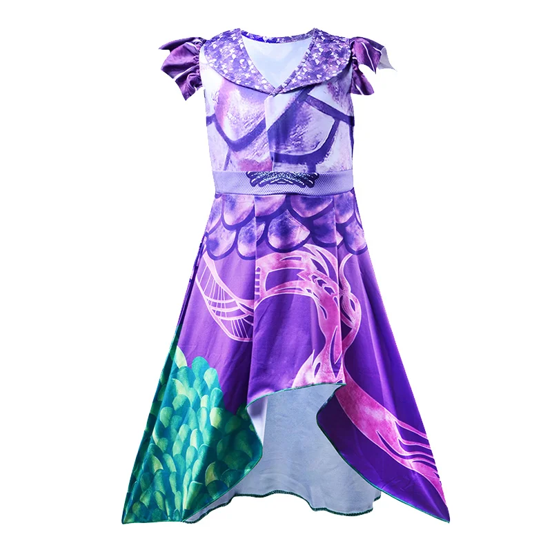 Dress-1 Child Girls Cosplay Evie Dress 3D Printed Costume girl Halloween Costumes for Kids Fancy Party Kids Costume - Цвет: Dress-1