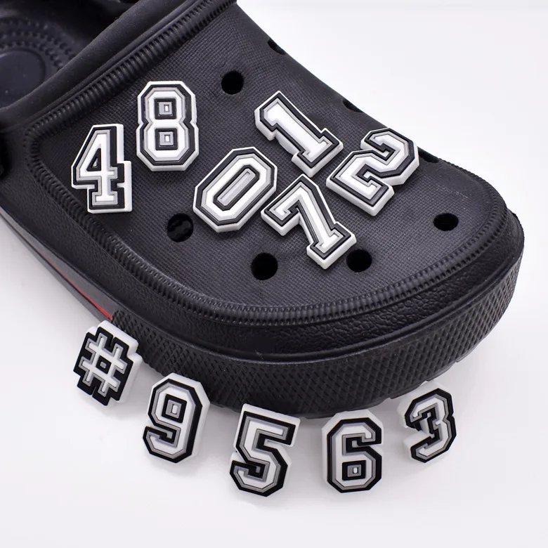 

Original PVC Shoe Buckle Accessories DIY Combination Digital Alphabet Shoes Decoration Jibz for Croc Charms Bracelets Kids Gifts