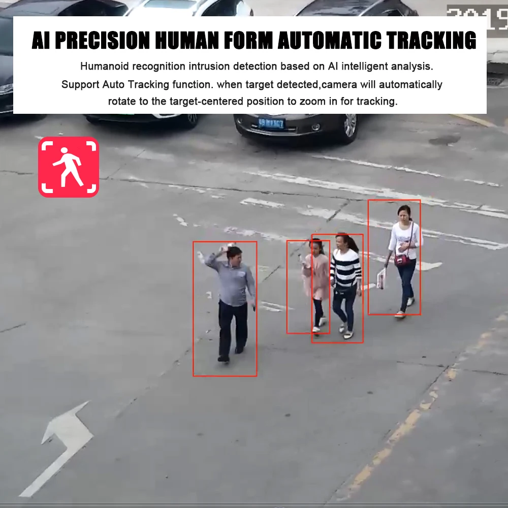 AI автоматическая камера слежения 2 мегапиксельная PTZ IP HD 1080P человек лицо