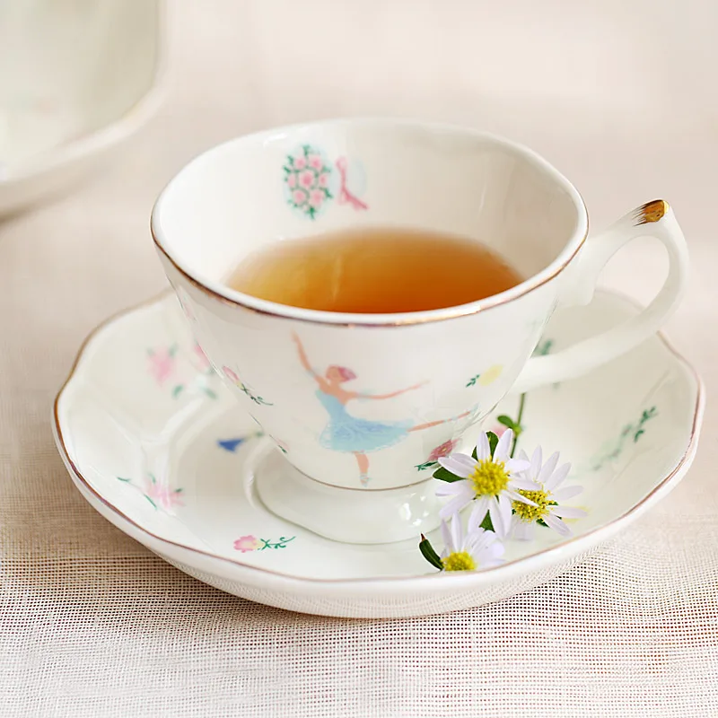 

Английский костяной фарфор кофейная чашка блюдце набор керамических фруктов и чая чашки чайные чашки черные чайные чашки