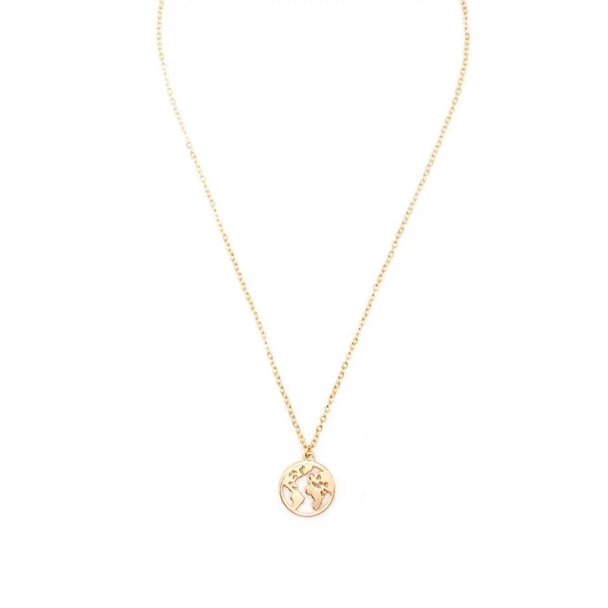 Женское колье с подвеской в виде карты мира|Ожерелья подвеской| |