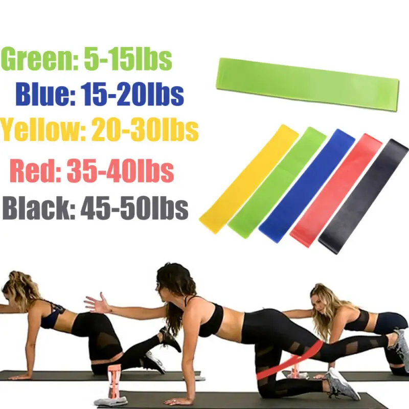 Женские эластичные ленты для йоги 5 цветов|Эспандеры| |