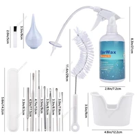 18pcs 500ml ear wax washing kit water washing syringe squeeze bulb ear cleaner set plastic ear wax removal tool adults kids