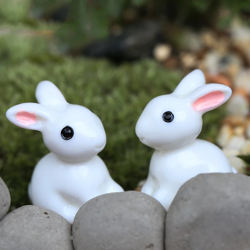 Мини фигурки Пасхальных Кроликов настольные декоративные миниатюрные статуэтки