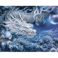 dragon oil picture by numbers on canvases with framed 50x65cm acrylic paint for adults diy kits coloring drawing home decor art