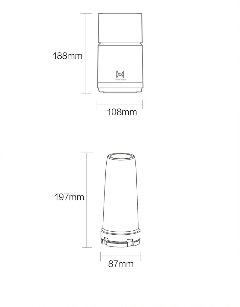 Xiaomi оригинальная круглая маленькая электрическая соковыжималка Monster для приготовления фруктов и овощей, дорожная соковыжималка для дома DIY, многофункциональная соковыжималка для напитков