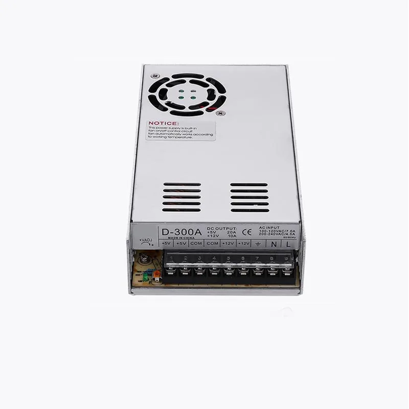 Saída Dupla 350w Comutação da Fonte de Alimentação Dois Grupos Tensão de Saída Ac-dc Smps D350a b c 5v 12v 24v 20a 10a Fonte de alimentação de comutação