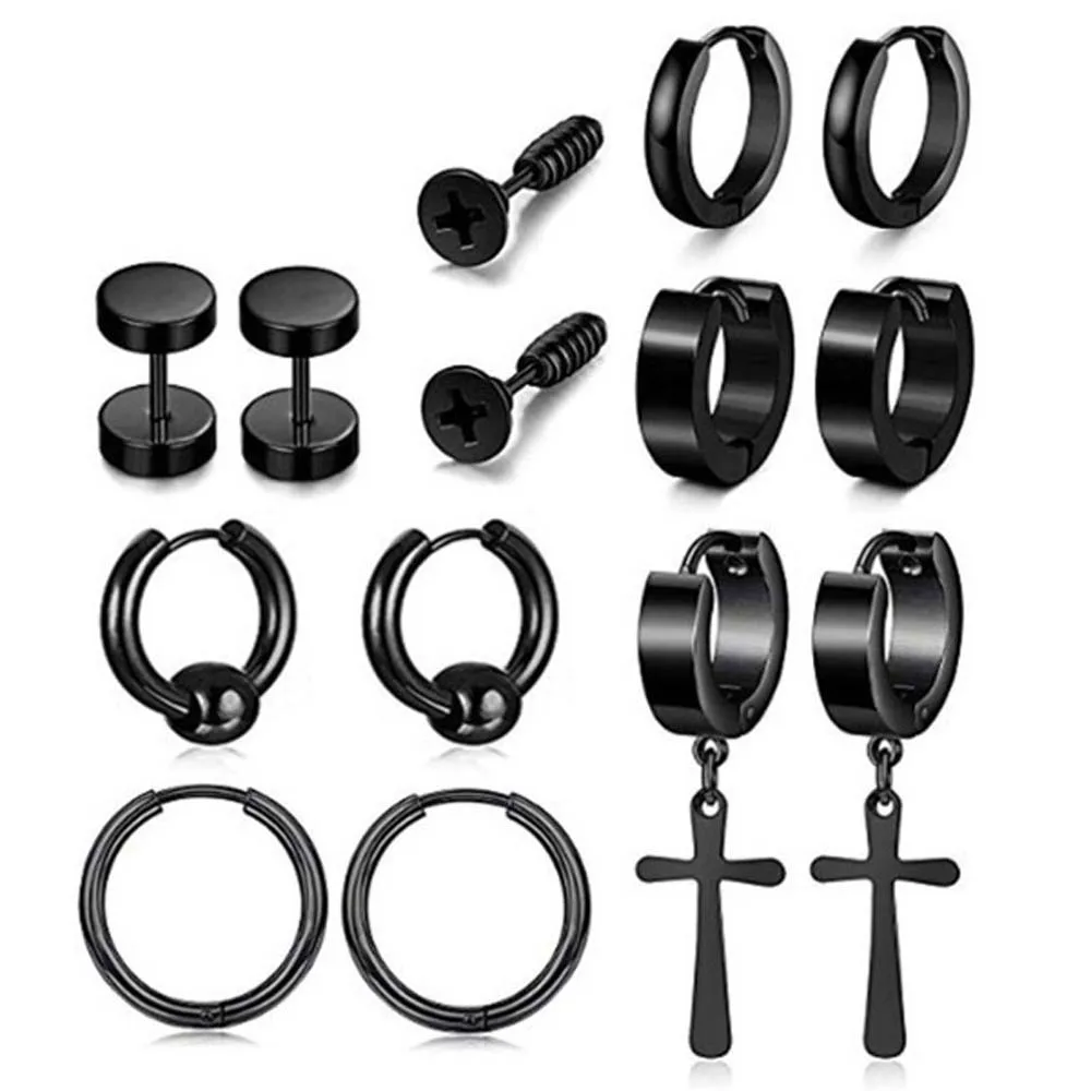 Серьги-гвоздики из нержавеющей стали для мужчин и женщин в стиле панк Ювелирное