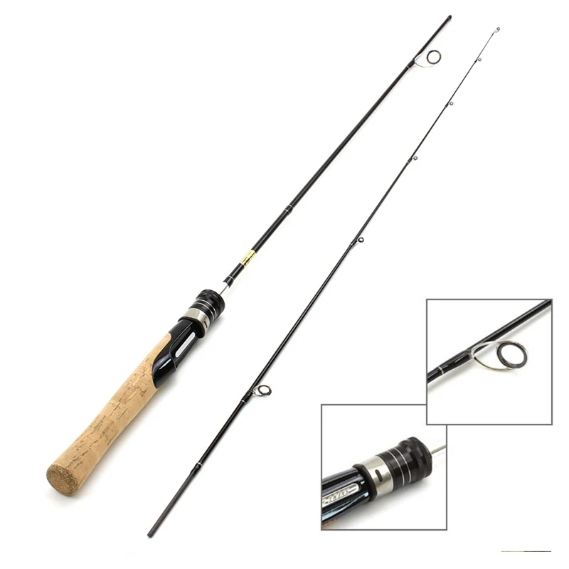 Ultra light ul spinning rod carbon Casting Fishing rod fishing wooden handle Lure Weight 1-7g line 1-5lb