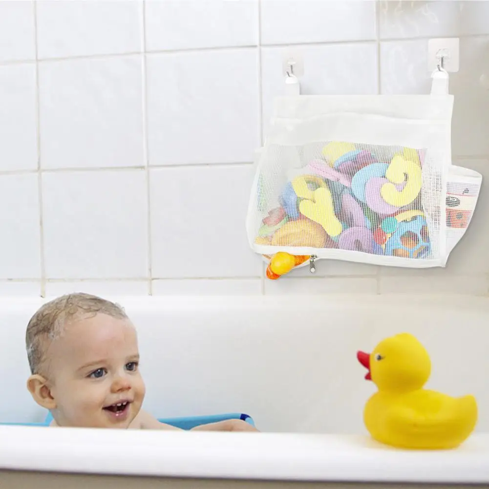 

Storage Pouch Hanging Hollow Storage Supplies Large Capacity Mesh Pouch for Bathroom