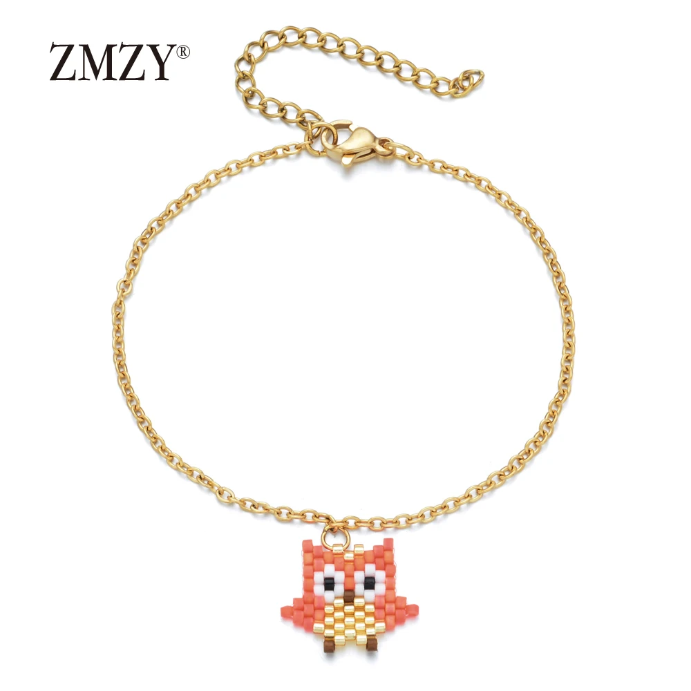 Женский тонкий браслет из нержавеющей стали ZMZY изящный богемный с шармами в виде