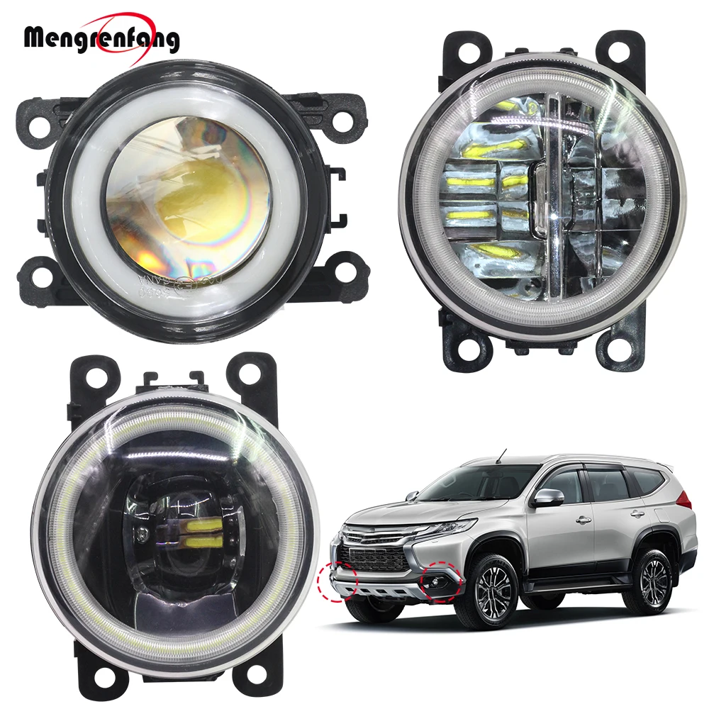 

2 X Car Fog Light LED Halo Ring Angel Eye Daytime Running Lamp DRL H11 12V For Mitsubishi Pajero IV Van V80 V90 Box 2007-2012