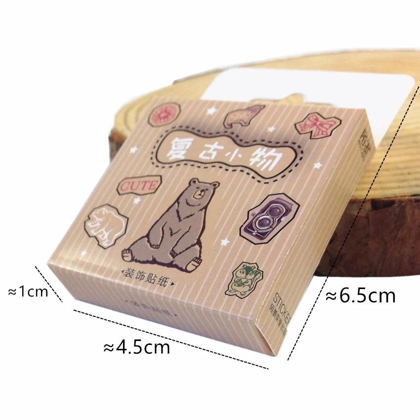 

45pcs/pack Cartoon Animal Boxed Stickers Children Dairy Sticker And 3D Sticker Multiple Choices For Gifts And DIY Decoration