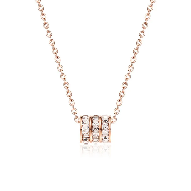 

Net Red Luxury Necklace Fashion Female He Fanxing Same Paragraph Rose Gold Non-fading Decoration Clavicle Chain Short Paragraph