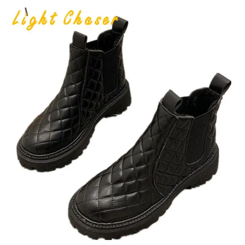 Women's Boots New Anti-skiing Boots Cotton Shoes Women's Winter Plus Velvet Thick Bottom All-match Ladies Short Boots 2021