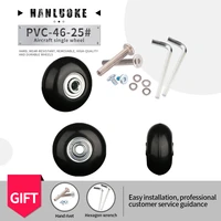 hanluoke pvc 46 25 luggage wheel accessories universal wheel roller accessories wheel repair single wheel password box caster