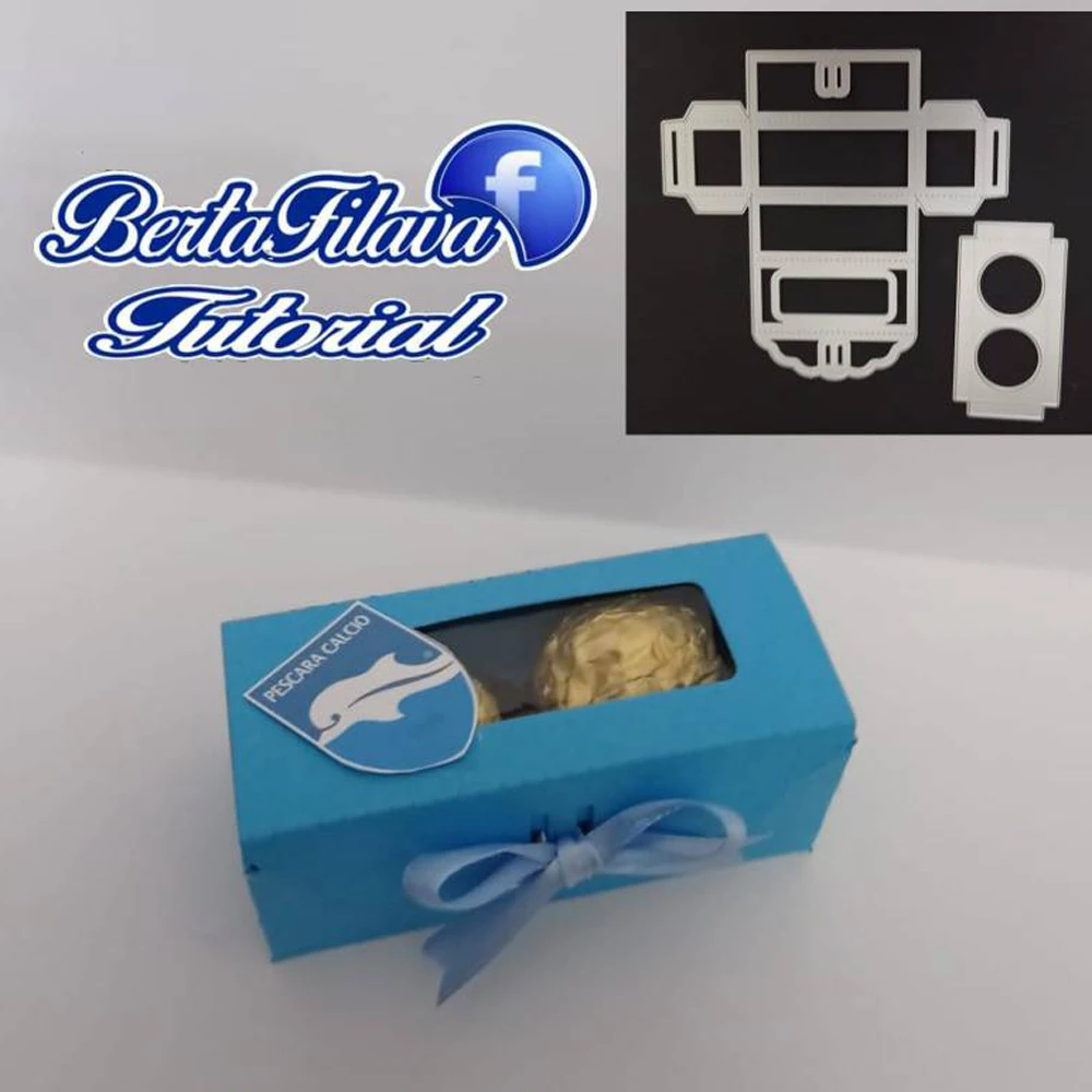 

New Double Chocolate Rotscher box Metal cutting Die headdress Decoration scrapbook Paper Card embossing DIY Die cutting