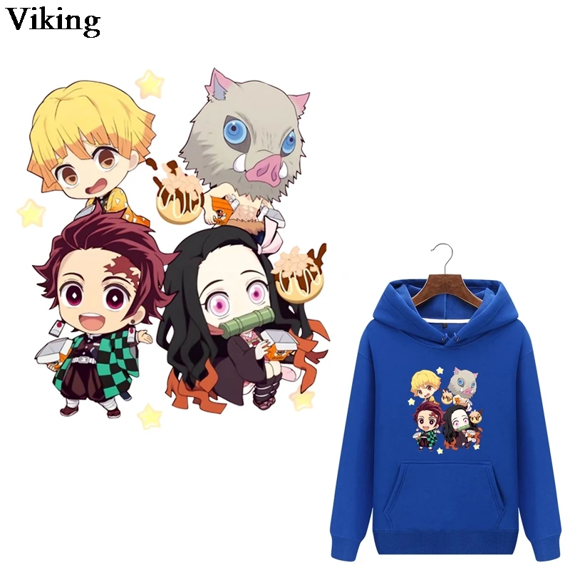 

Cool Anime Heat Transfer Stickers Thermal Patch Fashionable Iron-on Patch Stylish Women Men Clothing Accessory G0857